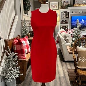 Elegant Red Sleeveless Dress